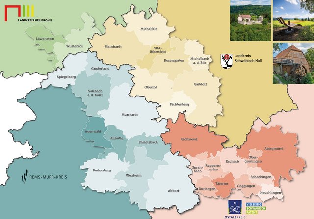 LEADER Karte Schwäbischer Wald 2023-2027